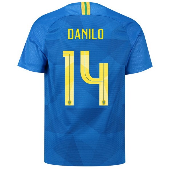 Camiseta Brasil 2ª Danilo 2018 Azul